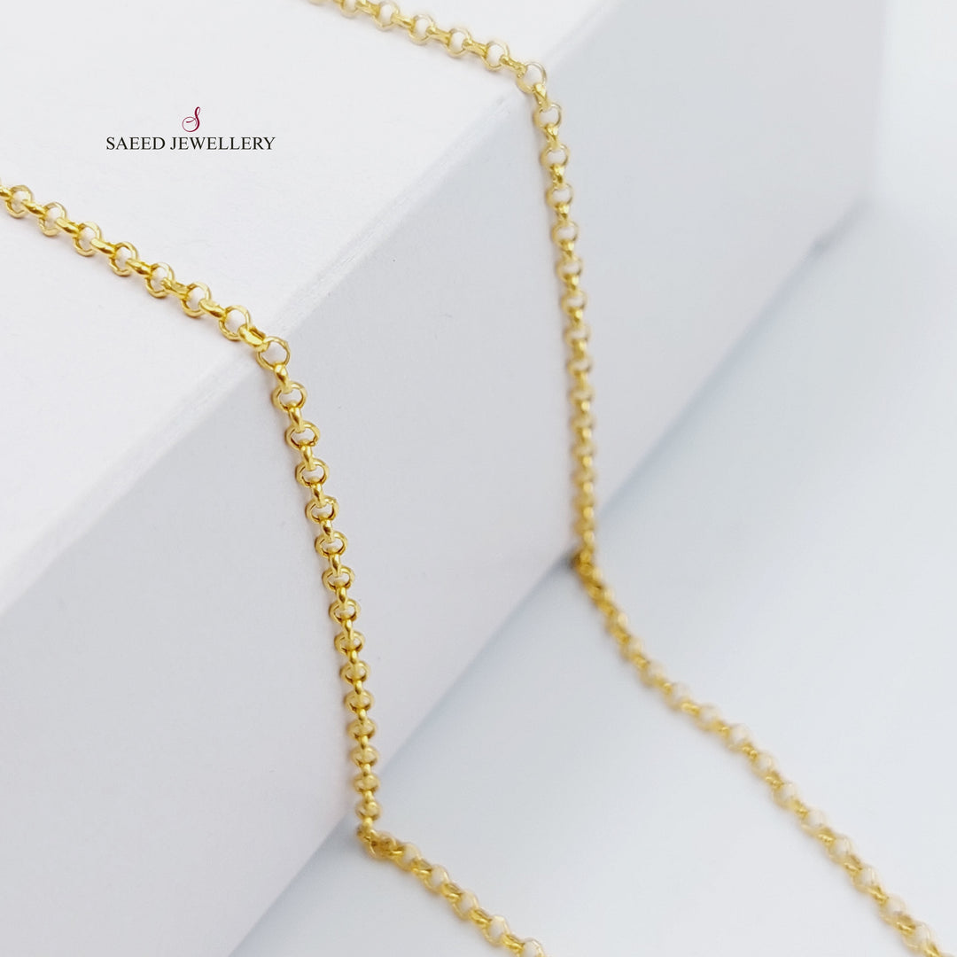 21K Gold 60cm Zarad Chain Thin by Saeed Jewelry - Image 4