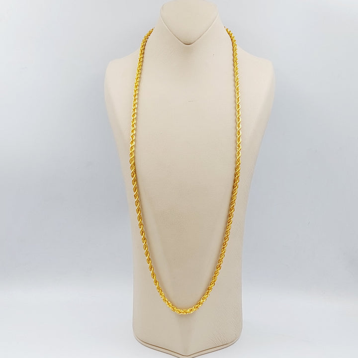 21K Gold 70cm Bold Rope Chain by Saeed Jewelry - Image 2