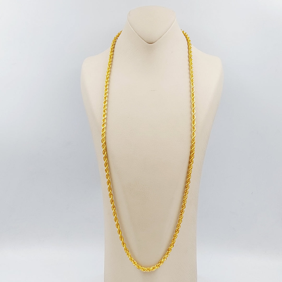 21K Gold 70cm Bold Rope Chain by Saeed Jewelry - Image 1