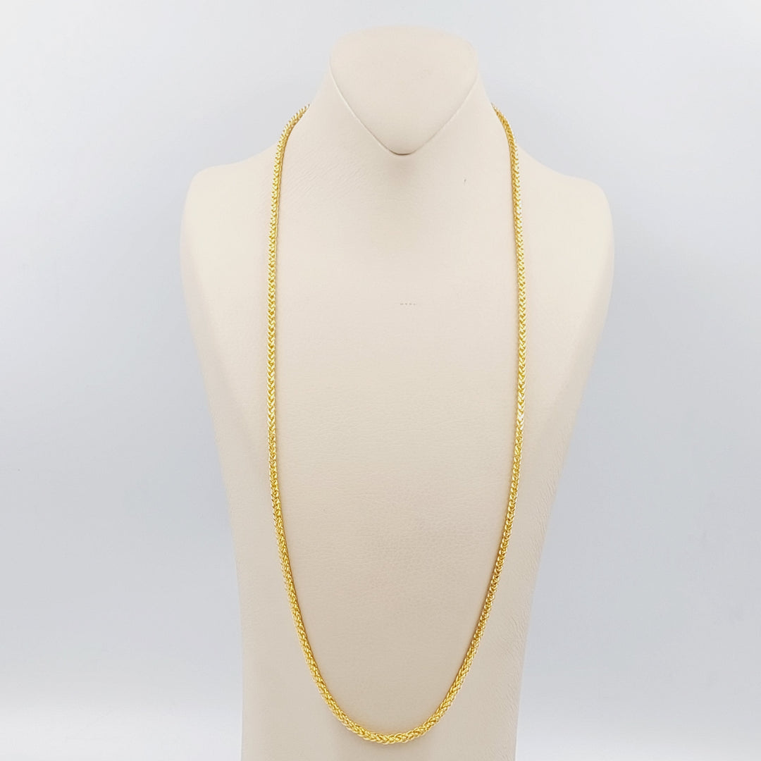 21K Gold 70cm Medium Thickness Franco Chain by Saeed Jewelry - Image 1