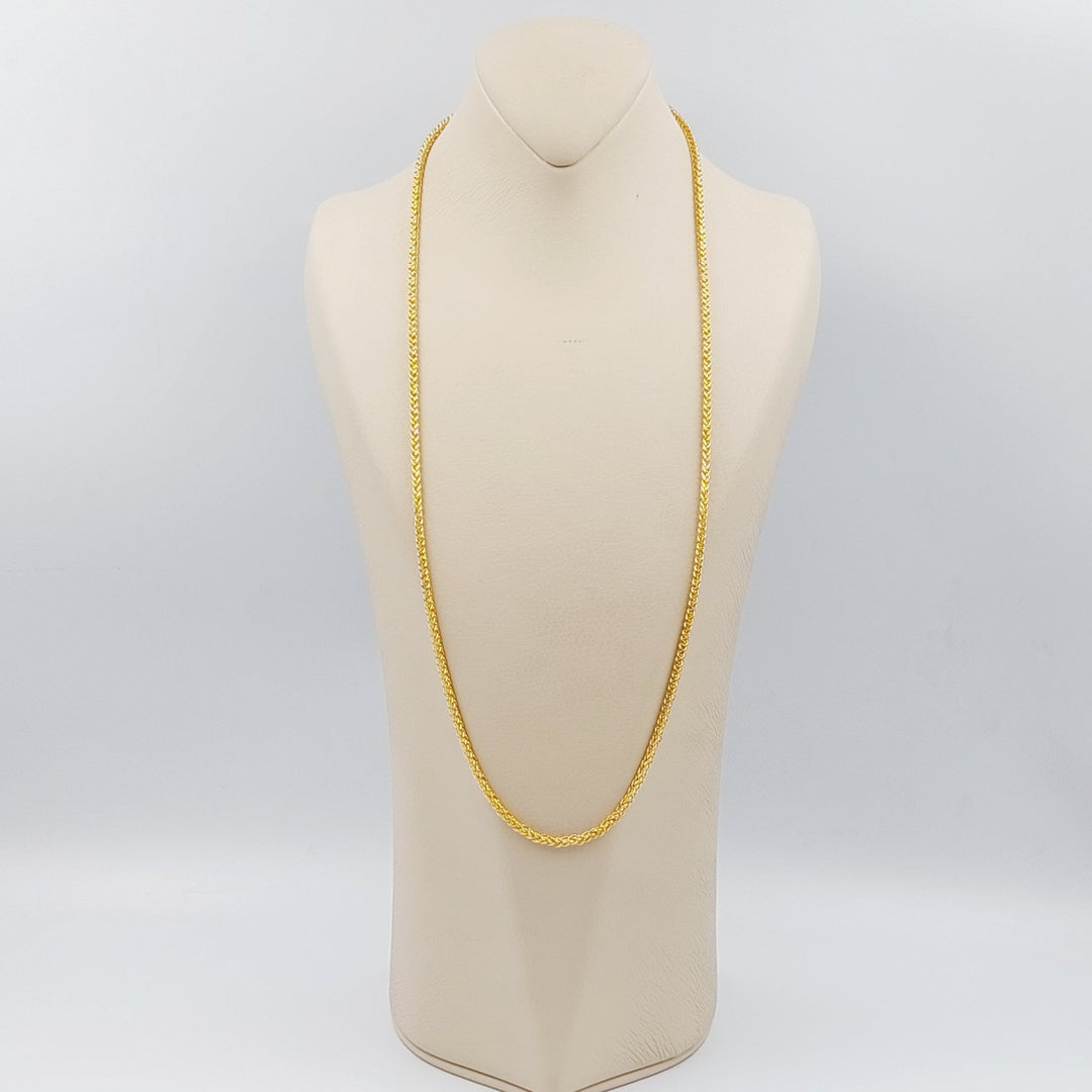 21K Gold 70cm Medium Thickness Franco Chain by Saeed Jewelry - Image 2