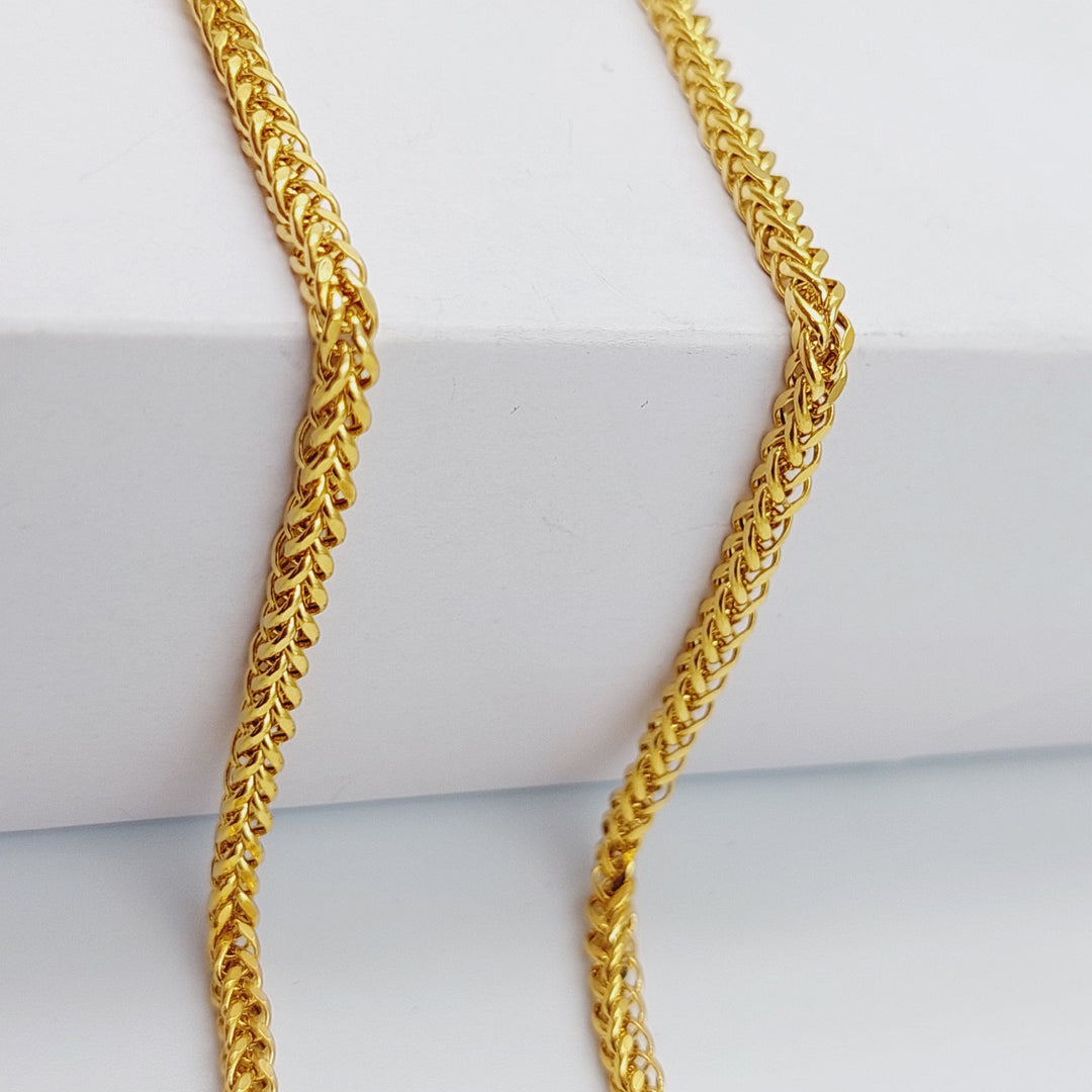 21K Gold 70cm Medium Thickness Franco Chain by Saeed Jewelry - Image 3