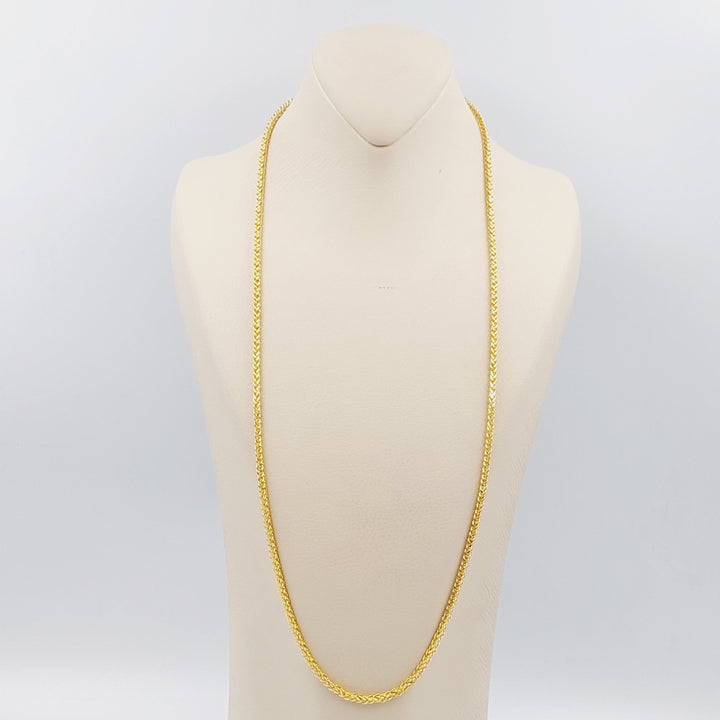 21K Gold 70cm Medium Thickness Franco Chain by Saeed Jewelry - Image 1