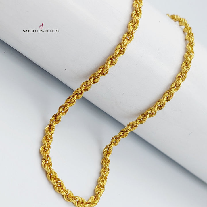 21K Gold 70cm Medium ThicknessT wisted Chain by Saeed Jewelry - Image 2