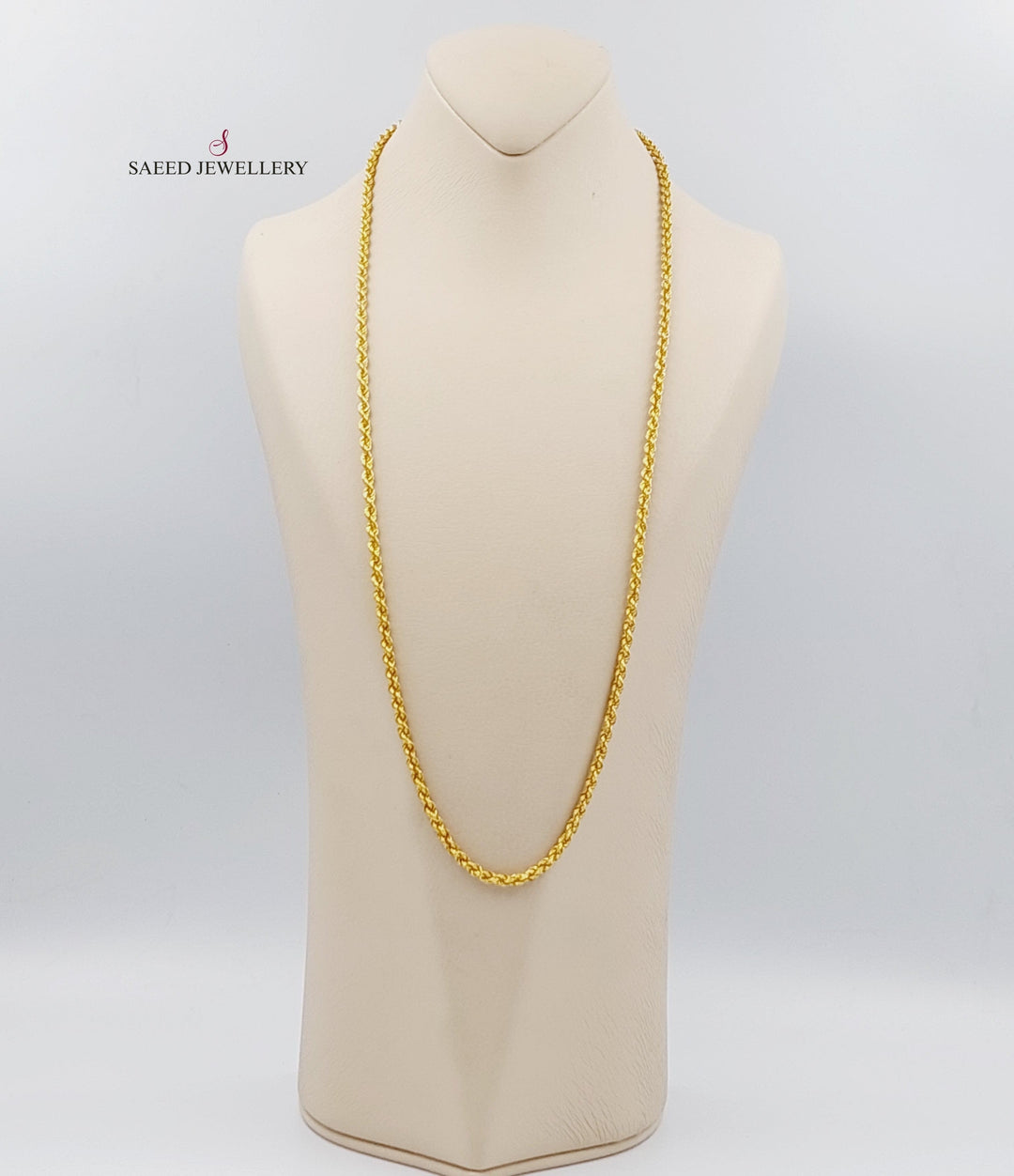 21K Gold 70cm Medium ThicknessT wisted Chain by Saeed Jewelry - Image 3