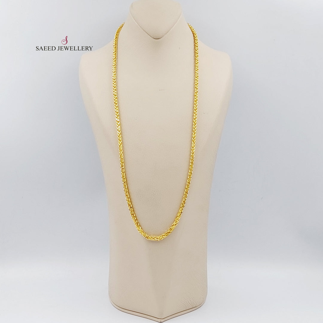 21K Gold 70cm Franco Chain Bold by Saeed Jewelry - Image 3