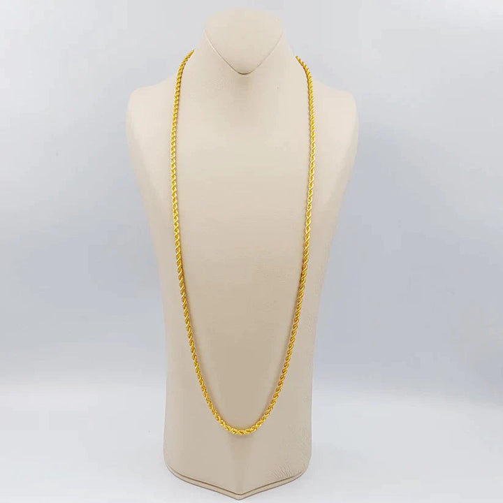 21K Gold 80cm Medium Thickness Rope Chain by Saeed Jewelry - Image 1