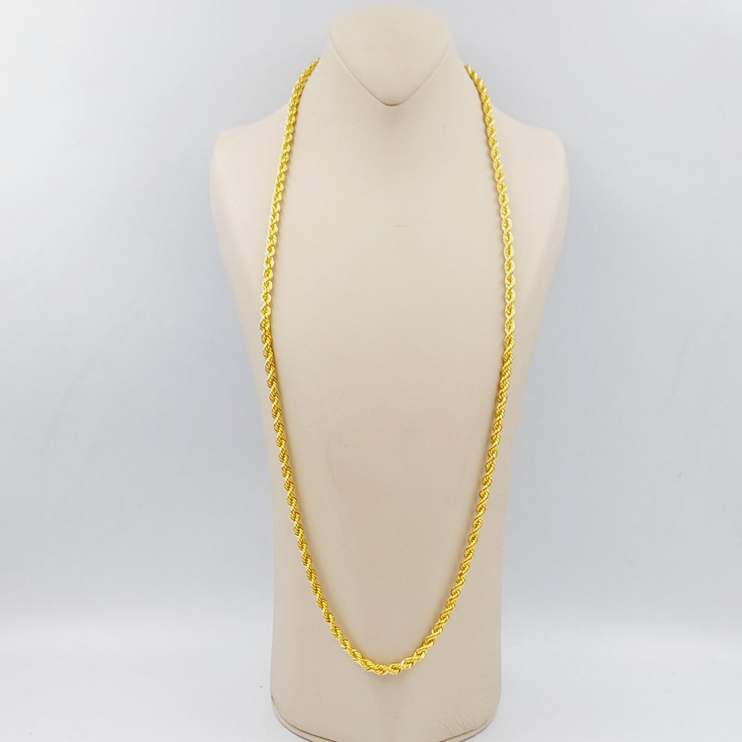 21K Gold 80cm Bold Rope Chain by Saeed Jewelry - Image 1