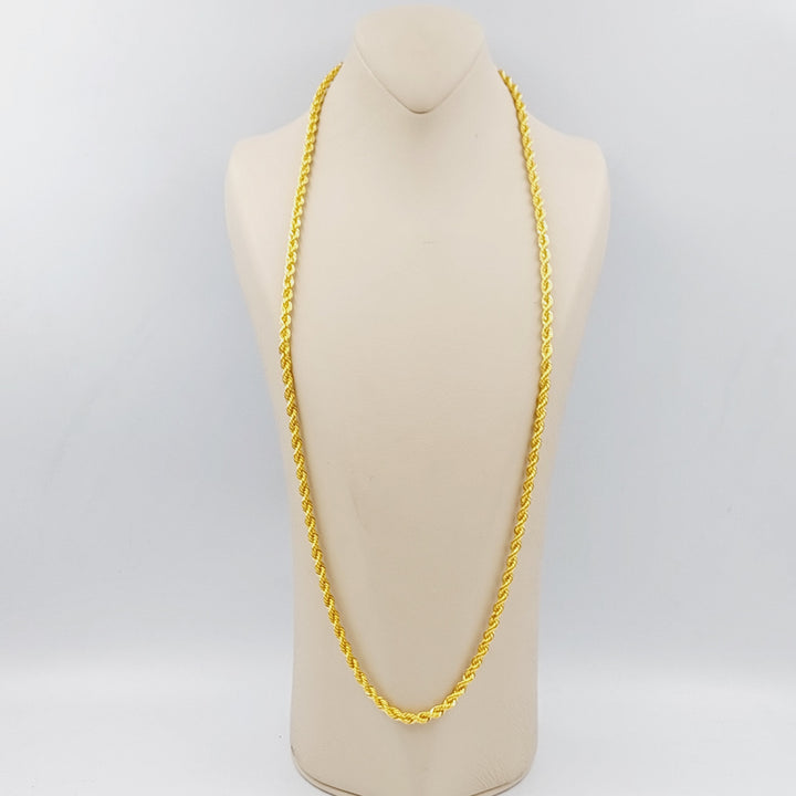 21K Gold 80cm Bold Rope Chain by Saeed Jewelry - Image 1