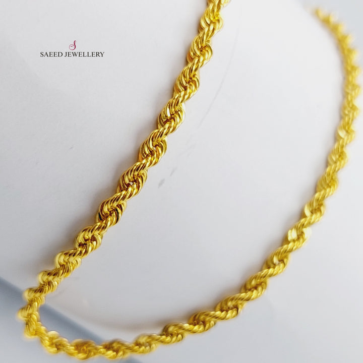 21K Gold 80cm Rope Chain by Saeed Jewelry - Image 2