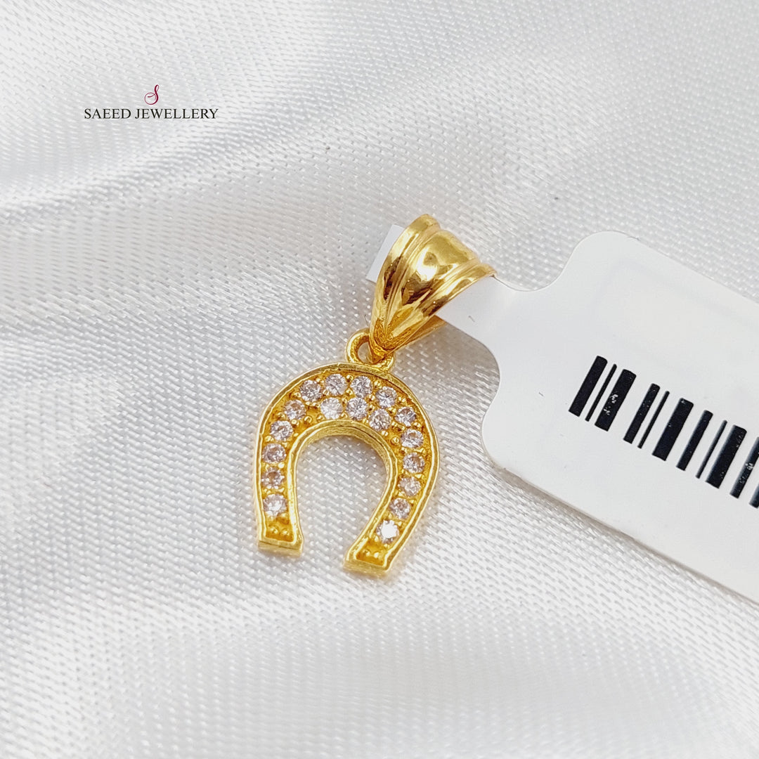 21K Gold A Pendant by Saeed Jewelry - Image 3