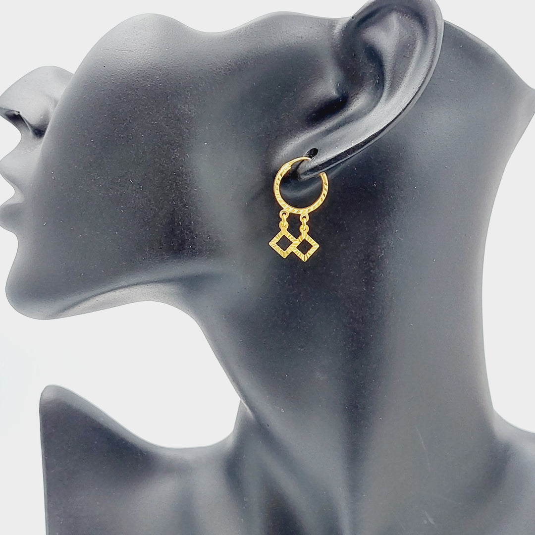 21K Gold Hoop Earrings by Saeed Jewelry - Image 3