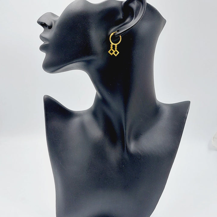 21K Gold Hoop Earrings by Saeed Jewelry - Image 4