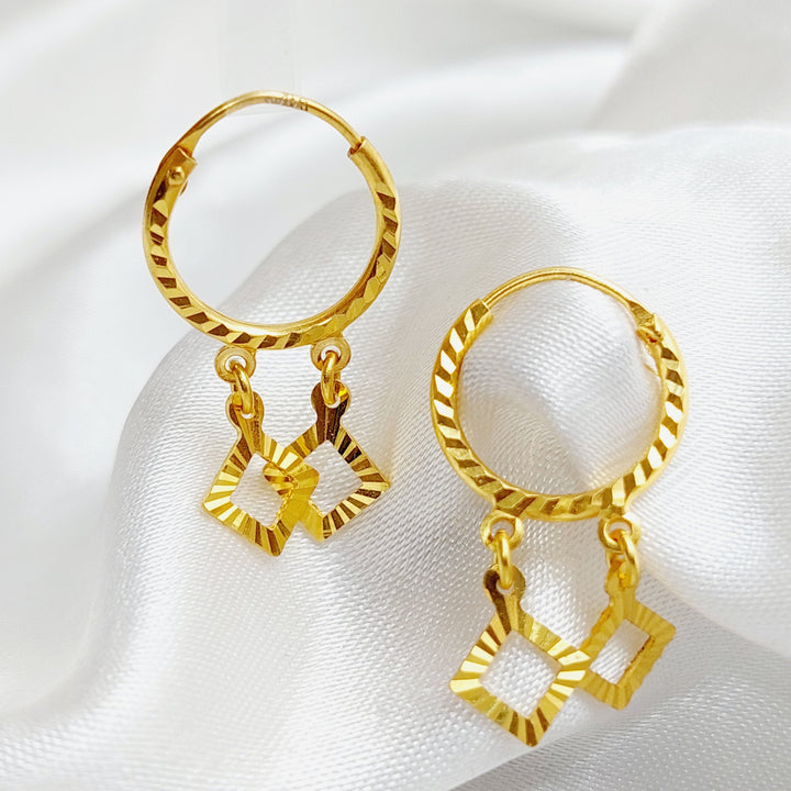 21K Gold Hoop Earrings by Saeed Jewelry - Image 1