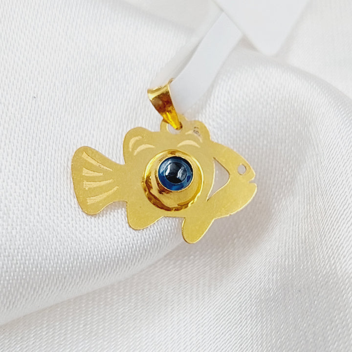 21K Gold Ain fish Pendant by Saeed Jewelry - Image 1