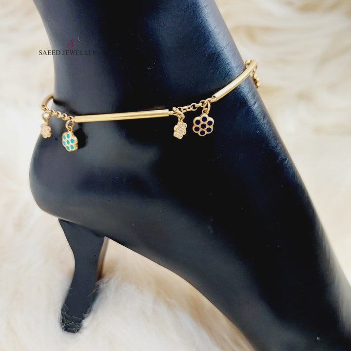 21K Gold Anklet by Saeed Jewelry - Image 3