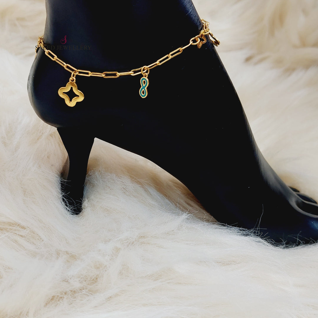 21K Gold Anklet by Saeed Jewelry - Image 2