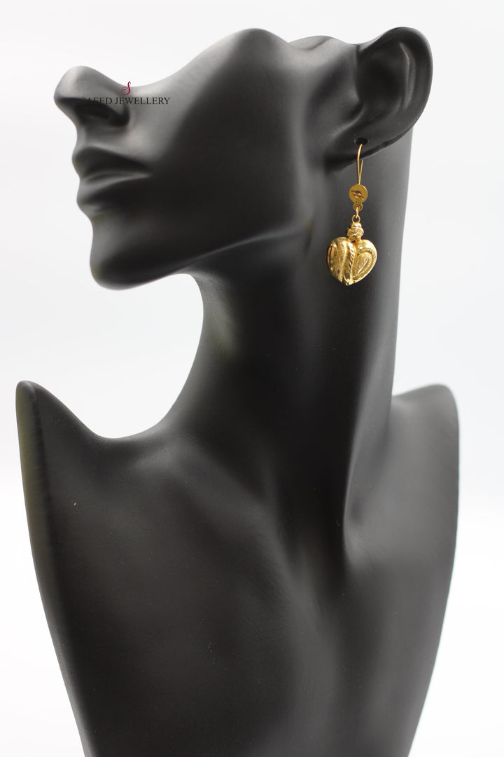 21K Gold Ankletic Earrings by Saeed Jewelry - Image 2