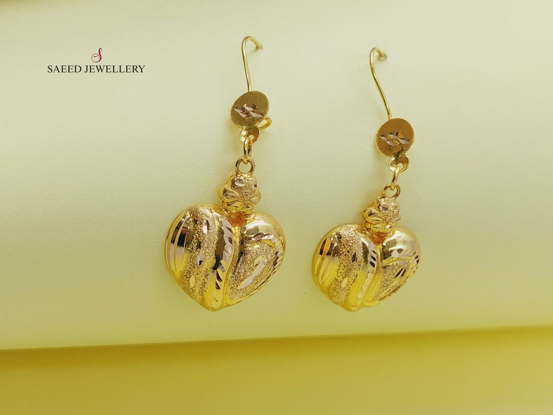 21K Gold Ankletic Earrings by Saeed Jewelry - Image 7