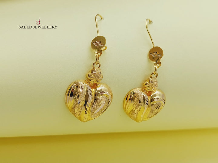 21K Gold Ankletic Earrings by Saeed Jewelry - Image 4