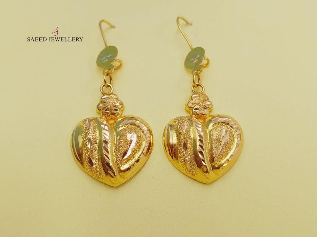 21K Gold Ankletic Earrings by Saeed Jewelry - Image 3