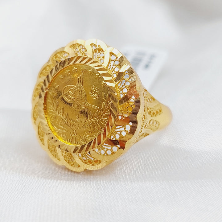 21K Gold Ankletic Rashadi Ring by Saeed Jewelry - Image 3