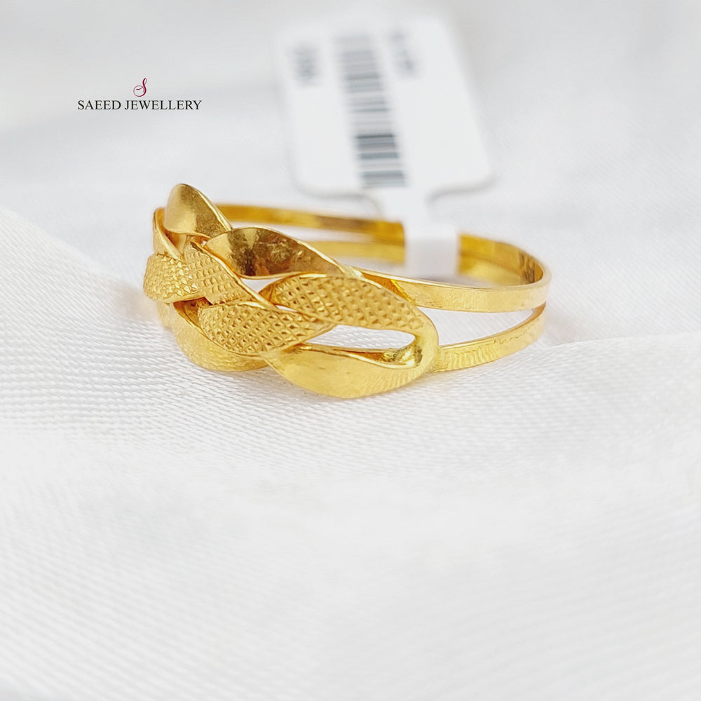 21K Gold Ankletic Taft Ring by Saeed Jewelry - Image 2