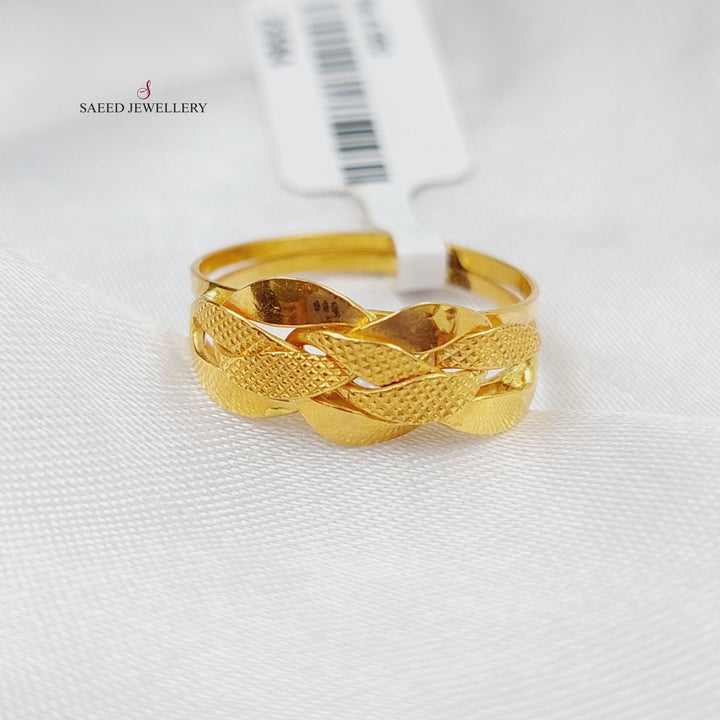 21K Gold Ankletic Taft Ring by Saeed Jewelry - Image 4