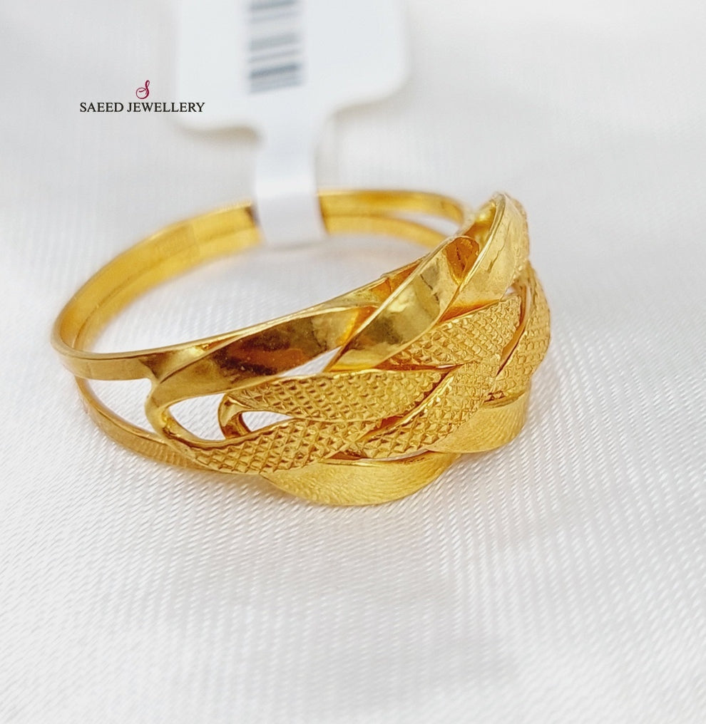 21K Gold Ankletic Taft Ring by Saeed Jewelry - Image 1