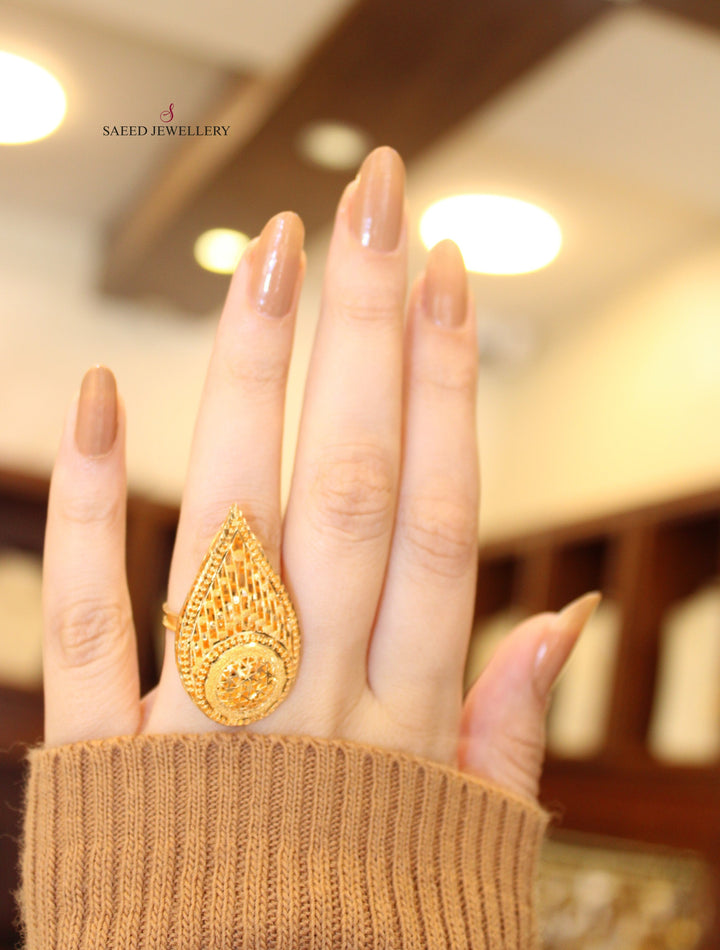 21K Gold Bahraini Ring by Saeed Jewelry - Image 3