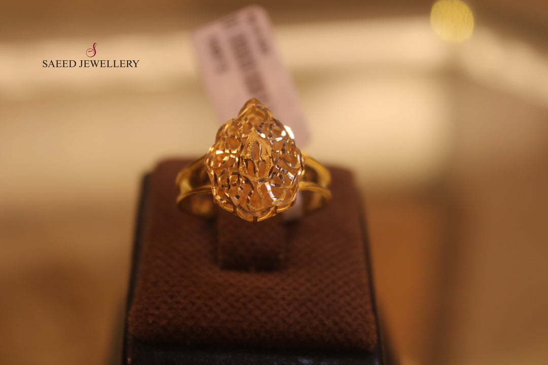 21K Gold Bahraini Ring by Saeed Jewelry - Image 4