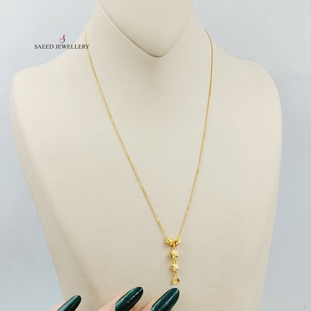 21K Gold Balls Necklace by Saeed Jewelry - Image 1