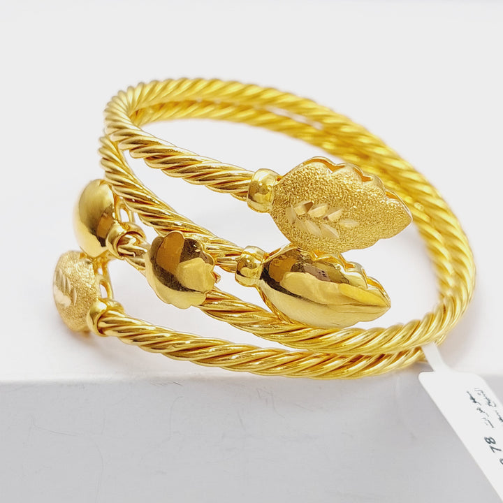 21K Gold Bangle Bracelet by Saeed Jewelry - Image 1