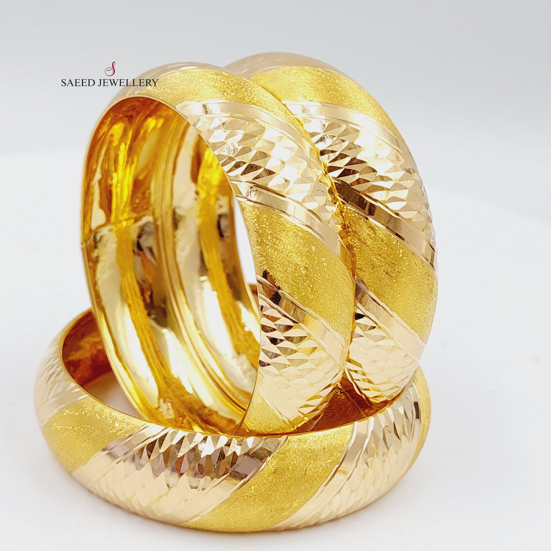 21K Gold Kontor Bangle by Saeed Jewelry - Image 9