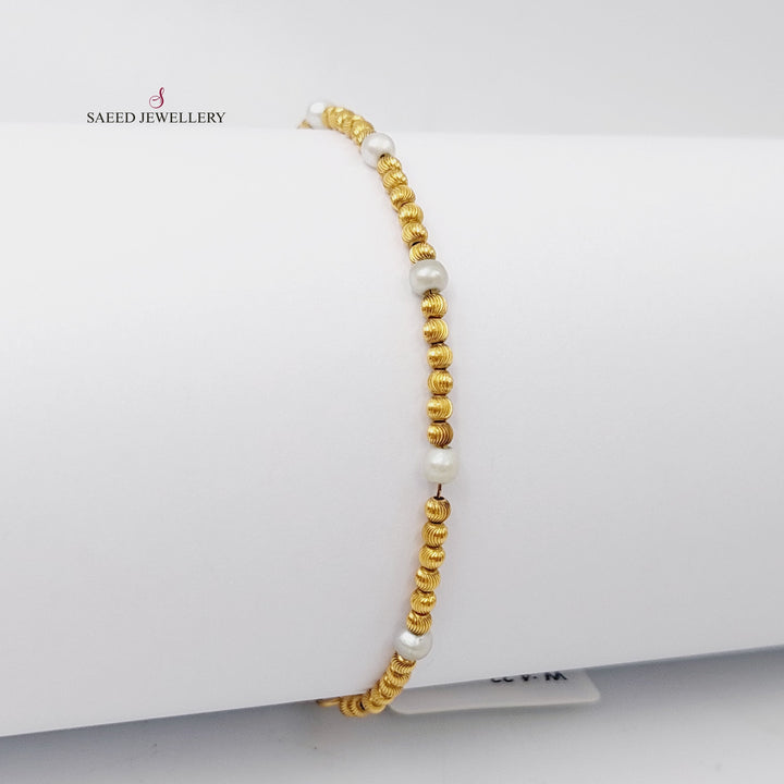 21K Gold Balls Bracelet by Saeed Jewelry - Image 4