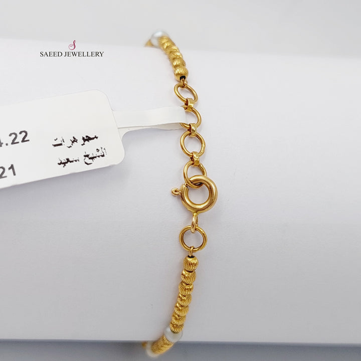 21K Gold Balls Bracelet by Saeed Jewelry - Image 5