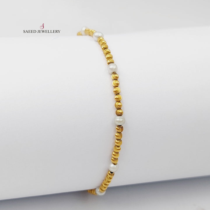 21K Gold Balls Bracelet by Saeed Jewelry - Image 6