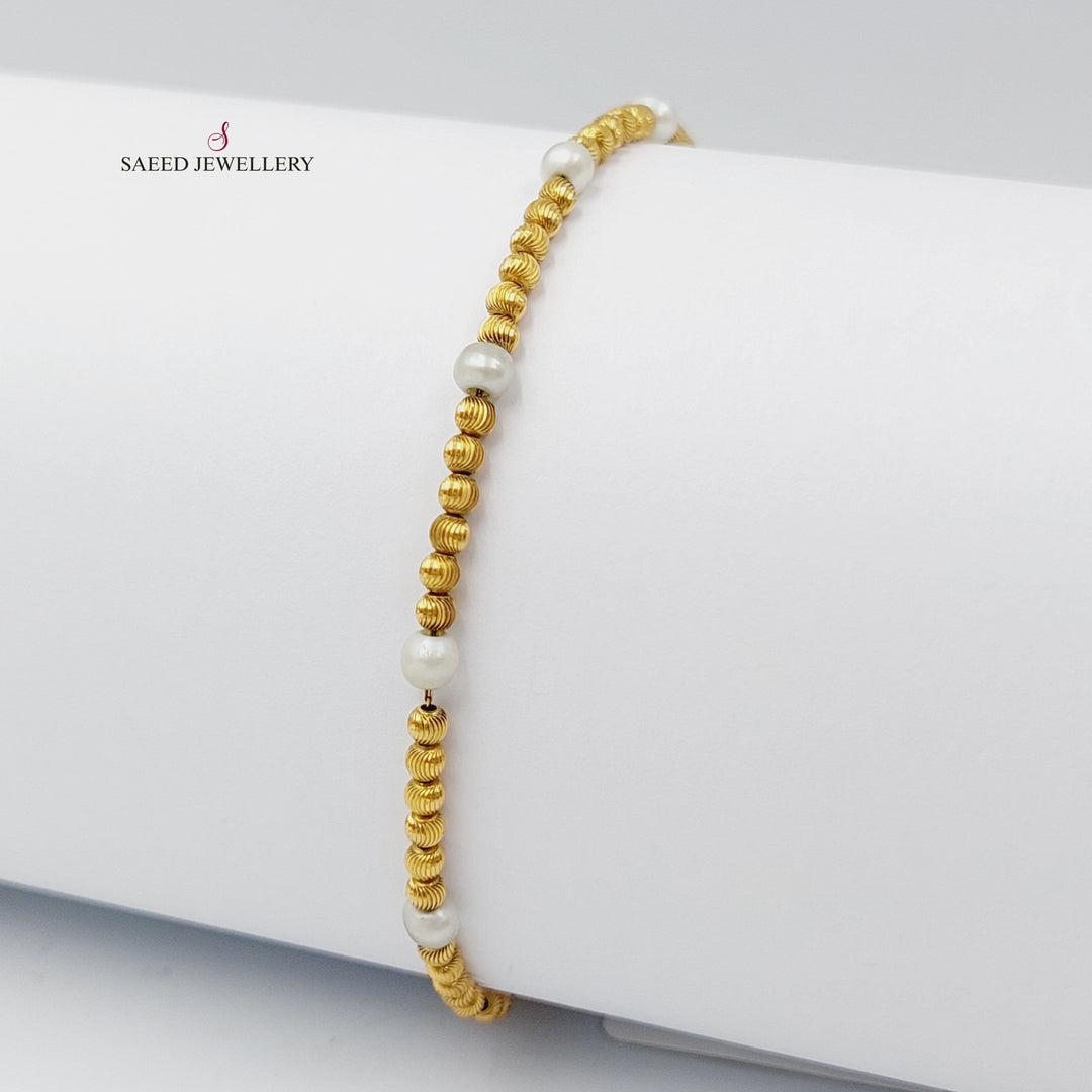 21K Gold Balls Bracelet by Saeed Jewelry - Image 1
