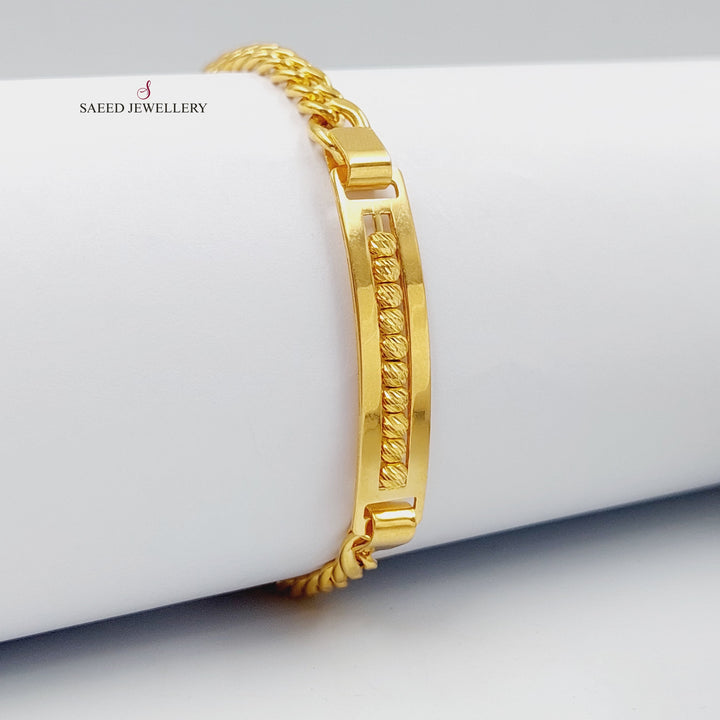 21K Bead Bracelet Made of 21K Yellow Gold by Saeed Jewelry-27052