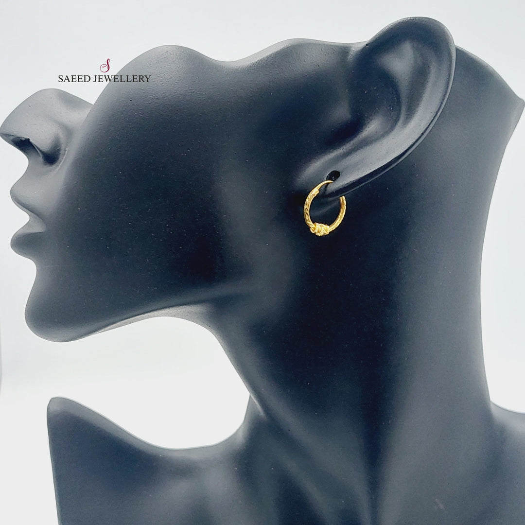 21K Gold Balls Earrings by Saeed Jewelry - Image 2