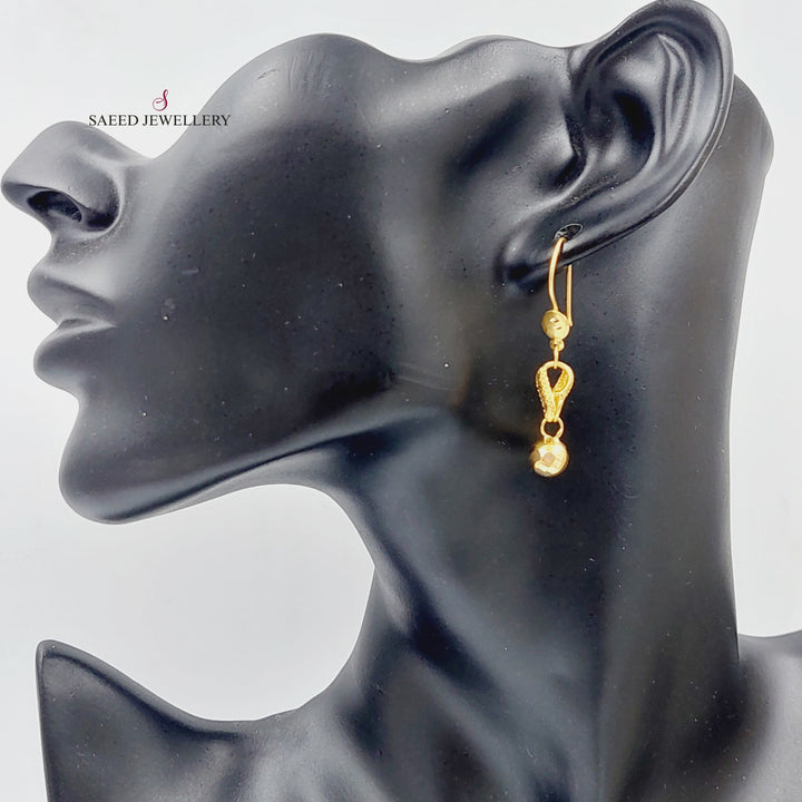 21K Gold Balls Earrings by Saeed Jewelry - Image 2