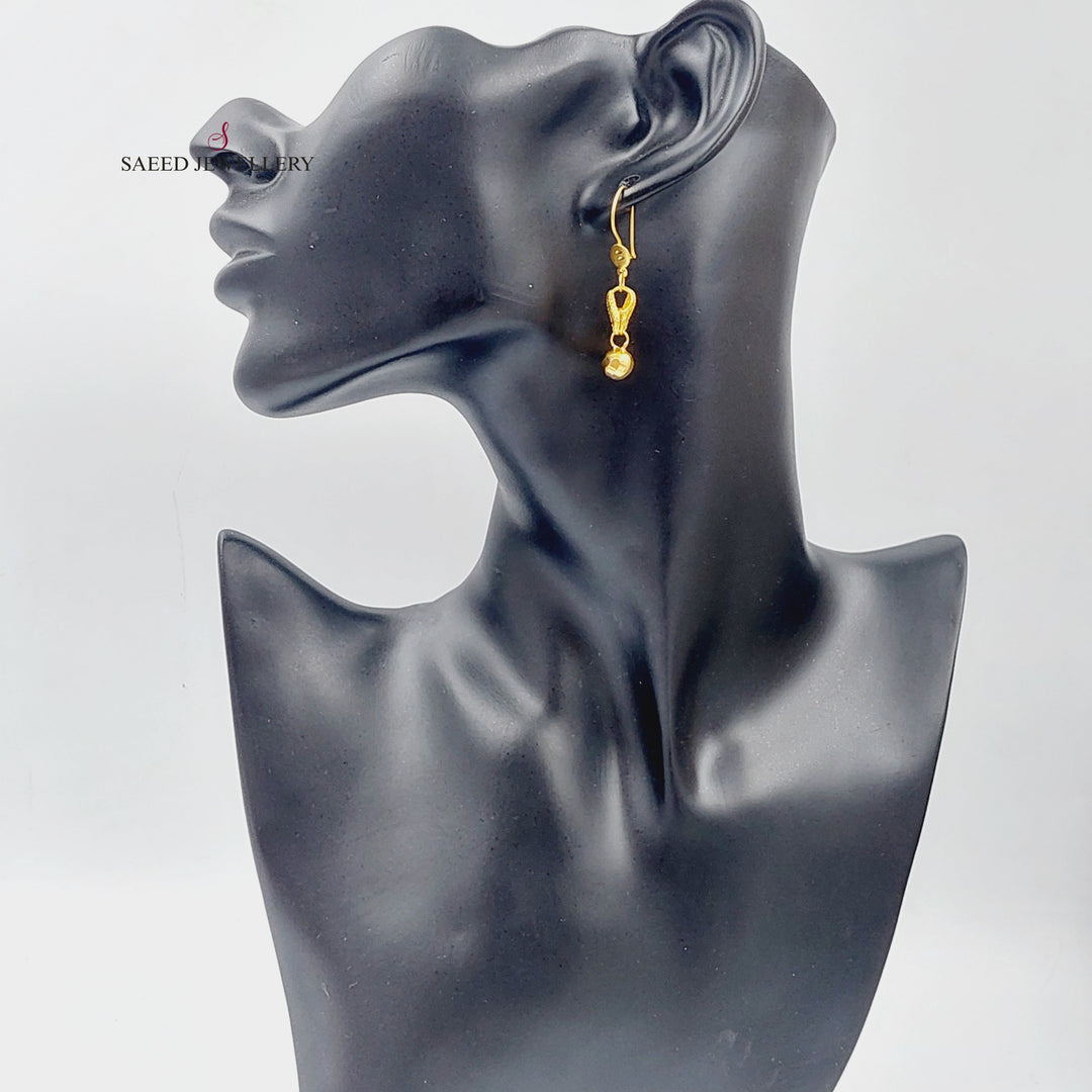 21K Gold Balls Earrings by Saeed Jewelry - Image 4