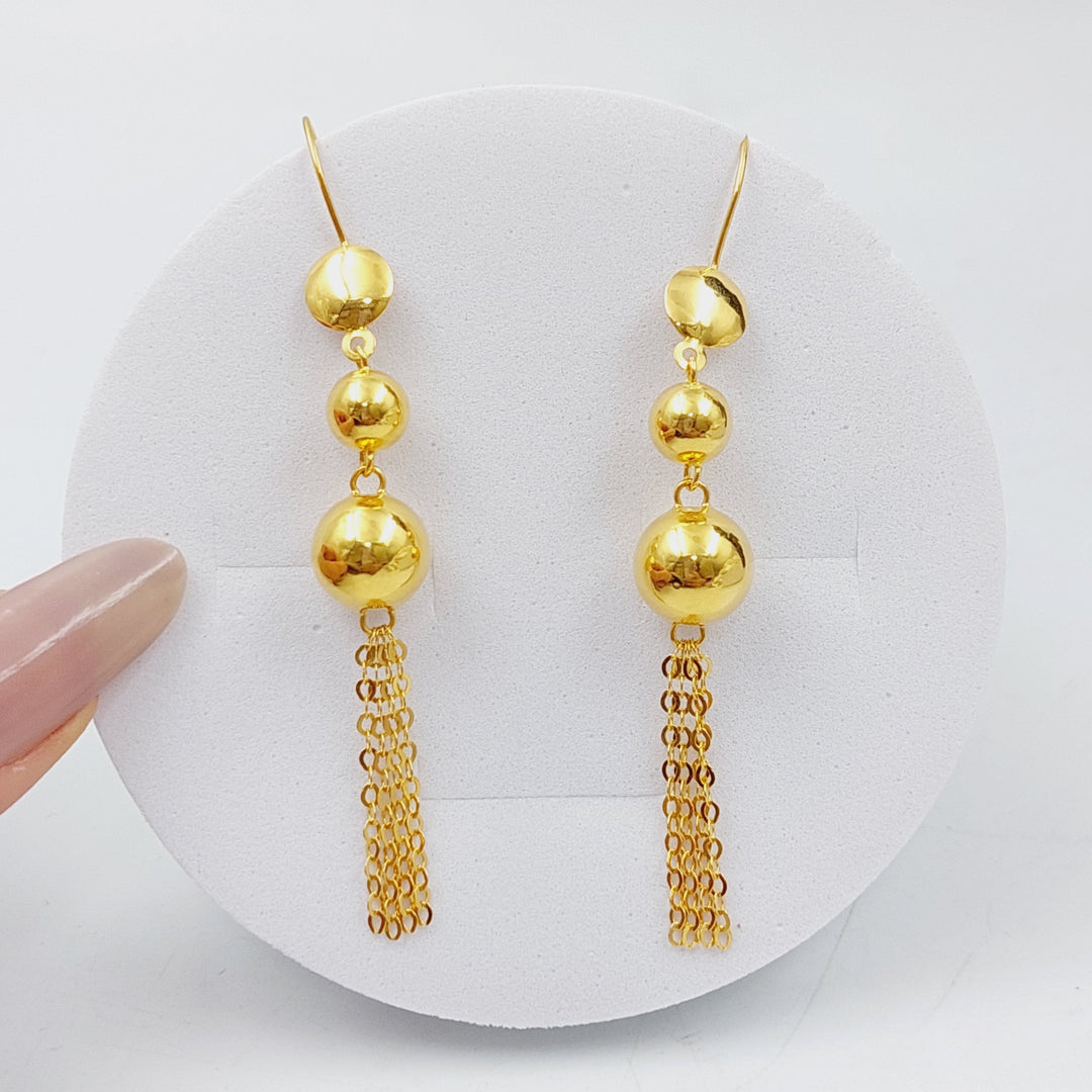 21K Gold Balls Earrings by Saeed Jewelry - Image 1