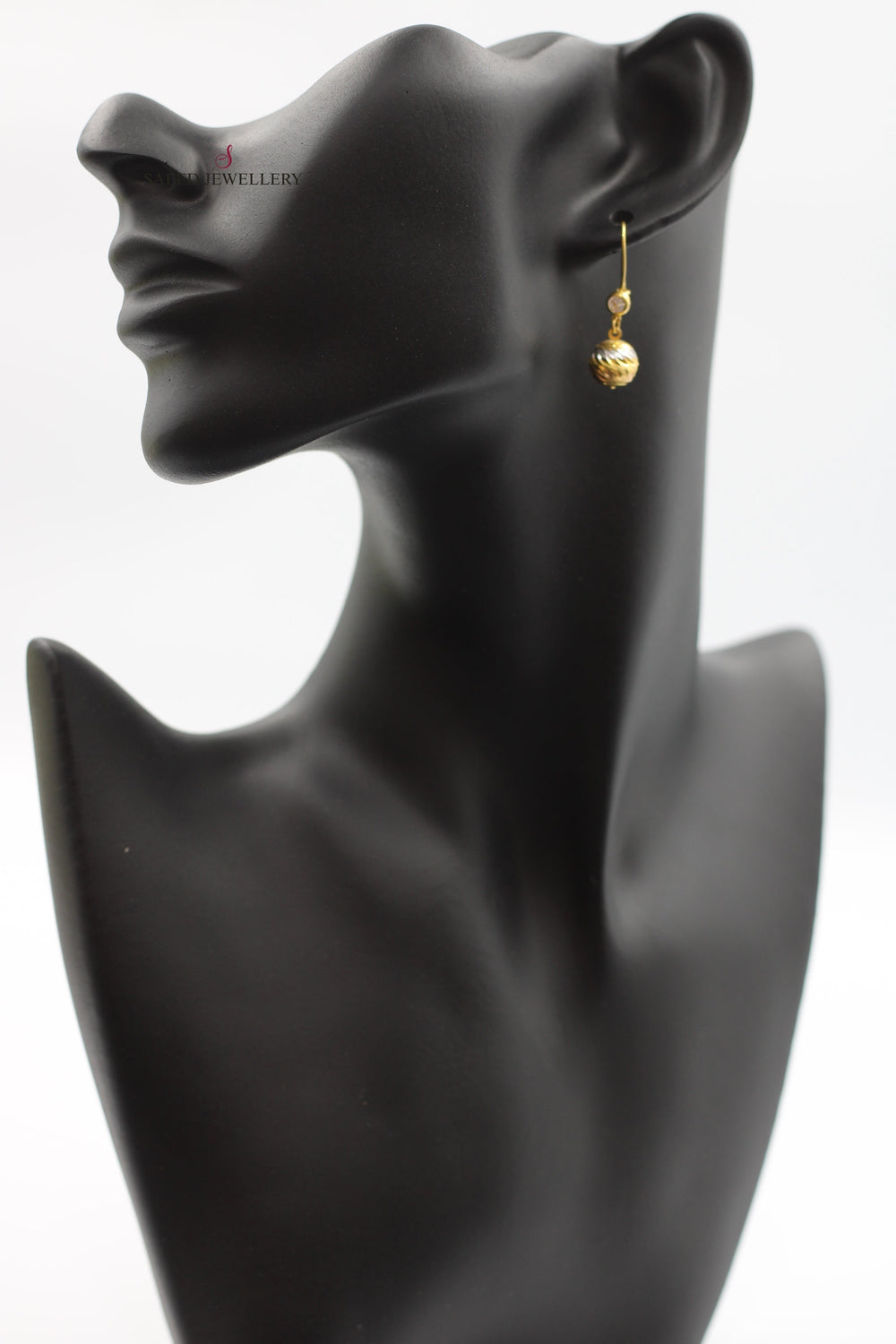 21K Gold Balls Earrings by Saeed Jewelry - Image 2