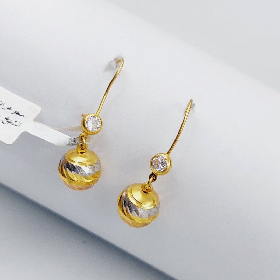 21K Gold Balls Earrings by Saeed Jewelry - Image 4