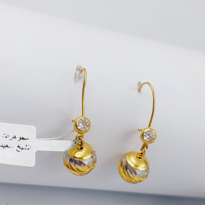 21K Gold Balls Earrings by Saeed Jewelry - Image 5