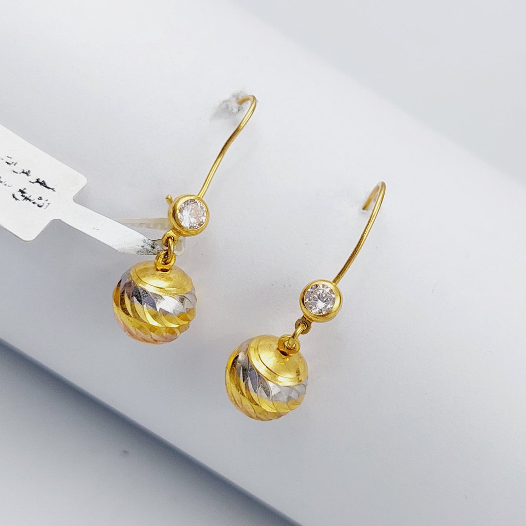 21K Gold Balls Earrings by Saeed Jewelry - Image 1