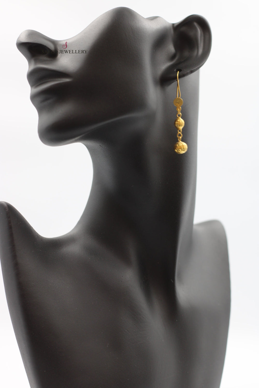 21K Gold Balls Earrings by Saeed Jewelry - Image 2