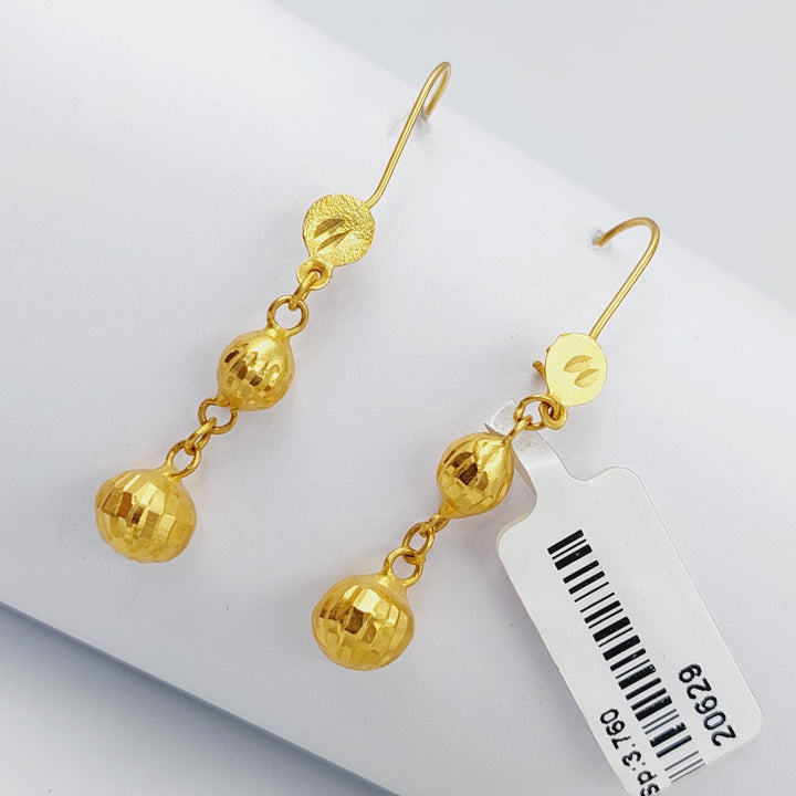 21K Gold Balls Earrings by Saeed Jewelry - Image 8