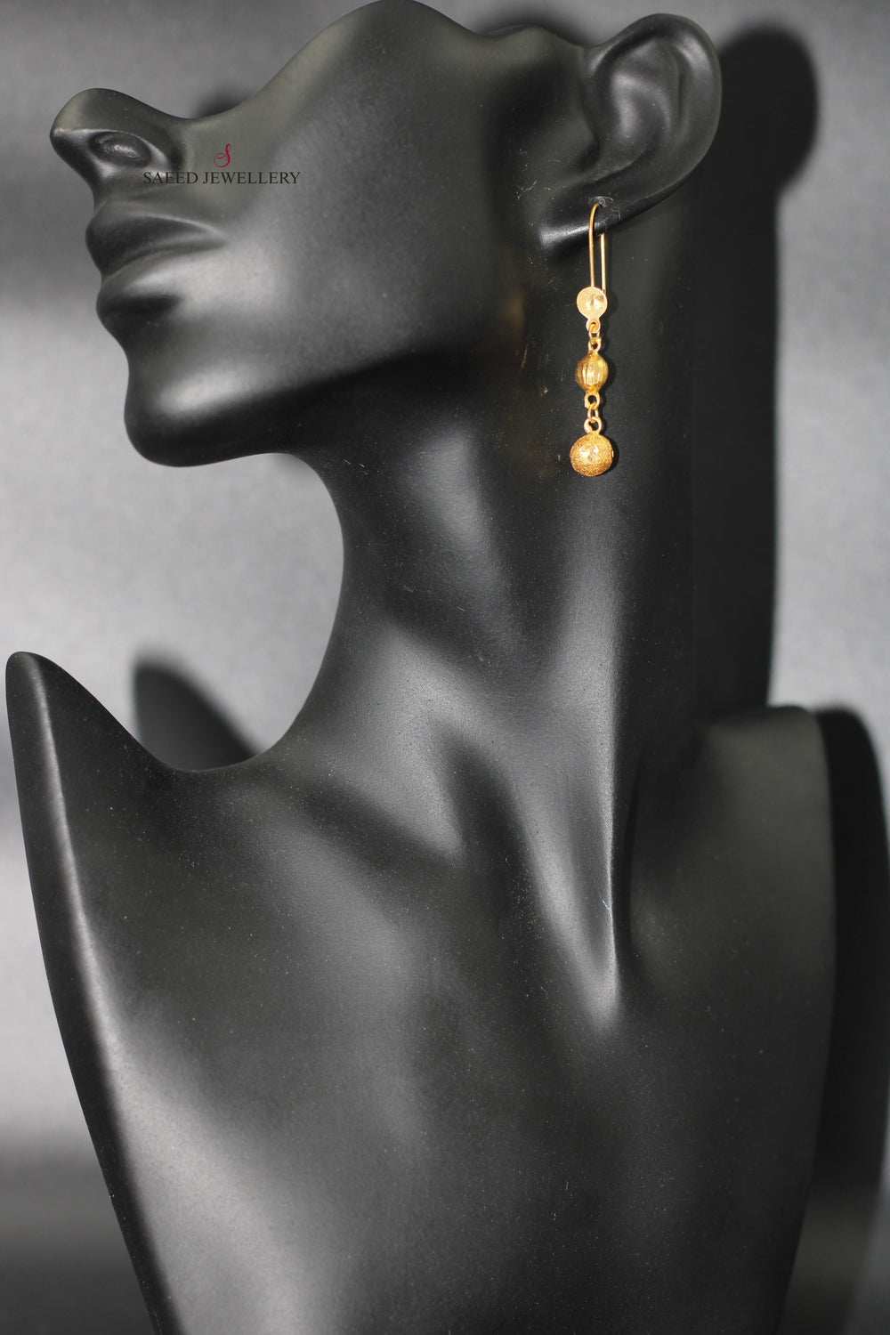 21K Gold Balls Earrings by Saeed Jewelry - Image 2